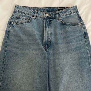 H&M high rise wide jeans